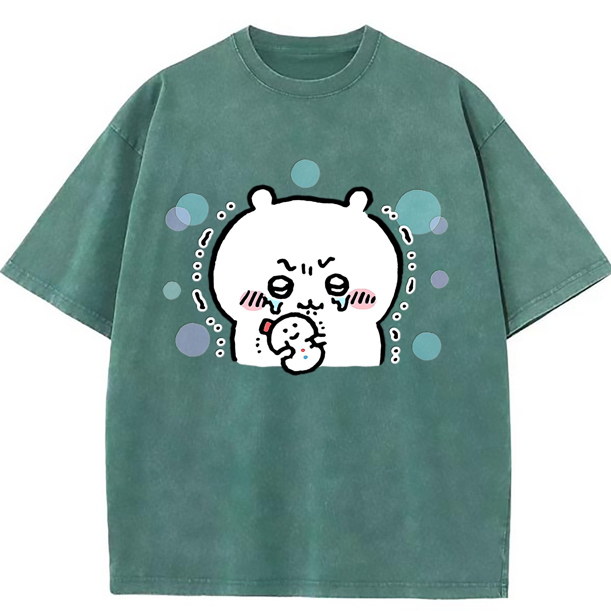 （画像用） ちいかわ ちいかわ Chii-kawa chiikawa 綿100% ヴィンテージ風 半袖Tシャツ（フロントプリント）
